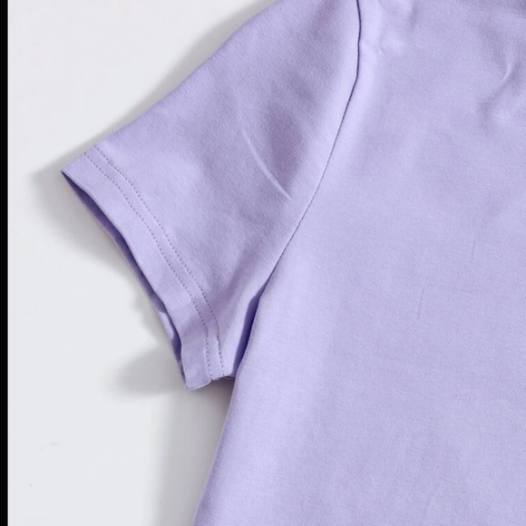 Lilac Crop Tee women's Juniors - Picture 3 of 13